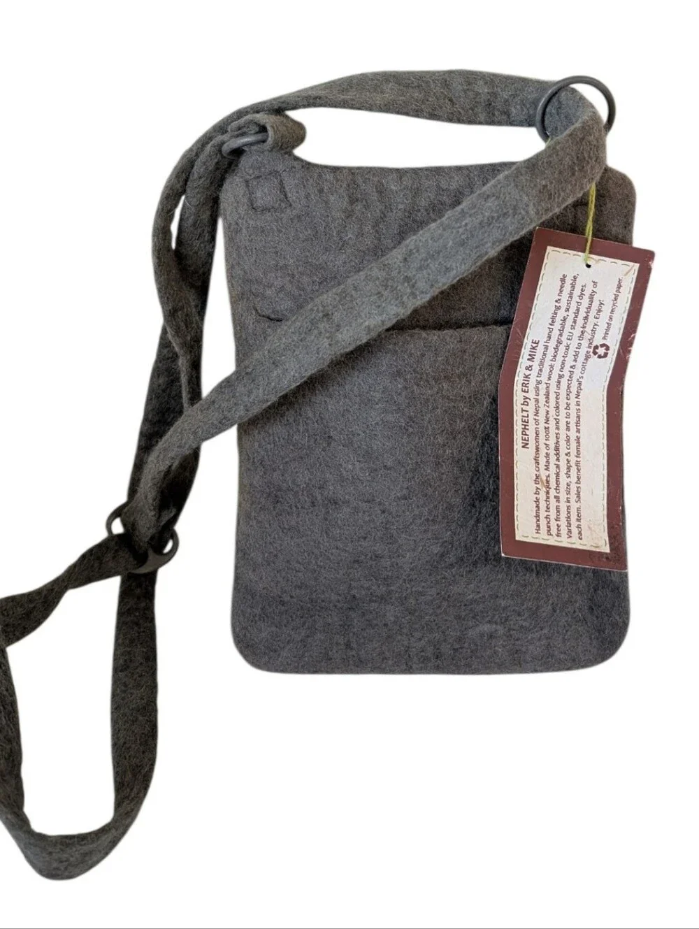 NEW...Erik & Mike Messenger Bag 100% Wool....